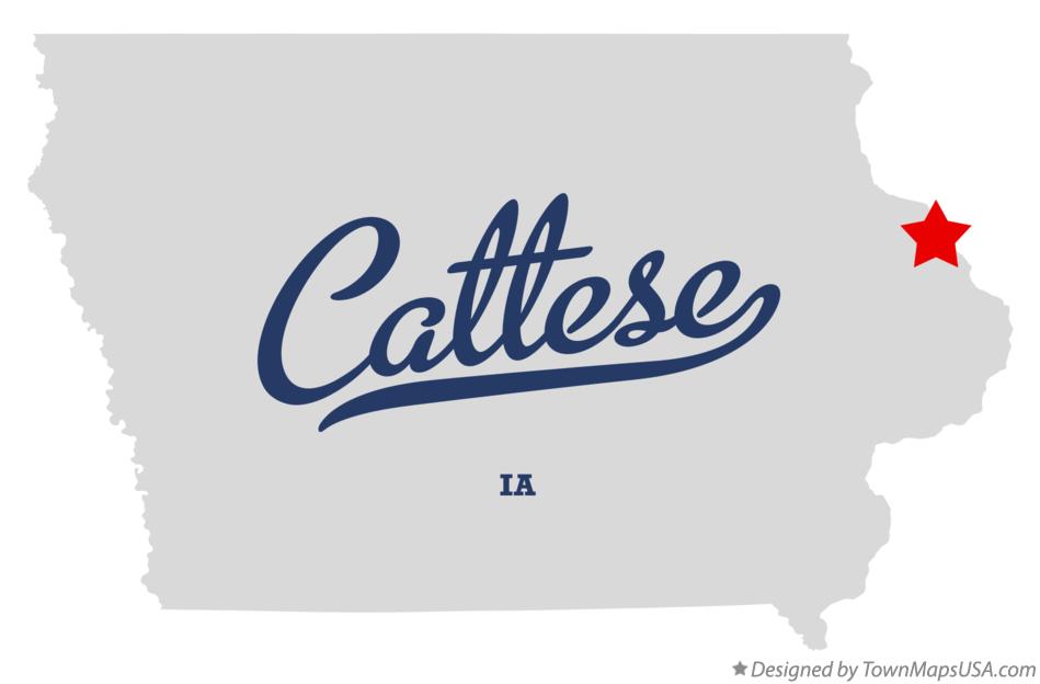 Map of Cattese Iowa IA