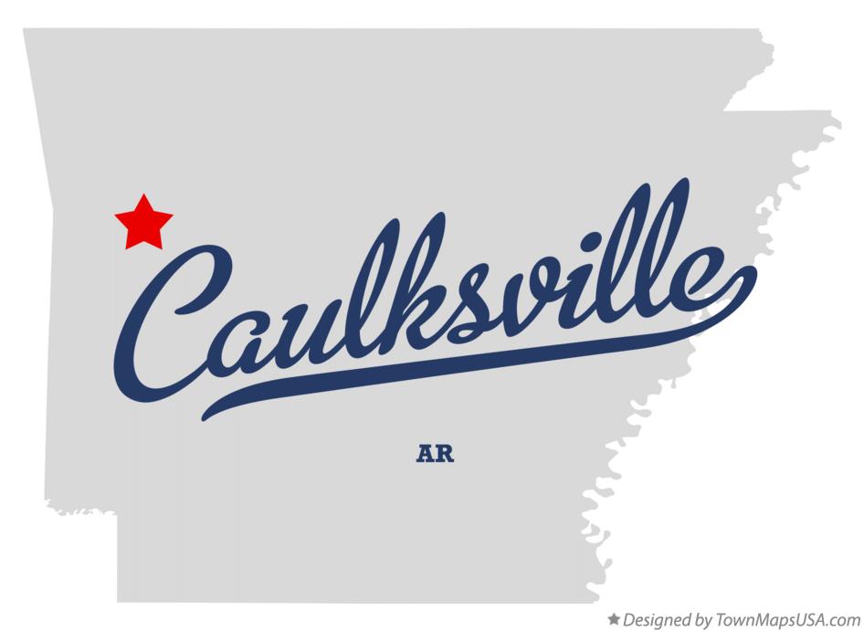 Map of Caulksville Arkansas AR
