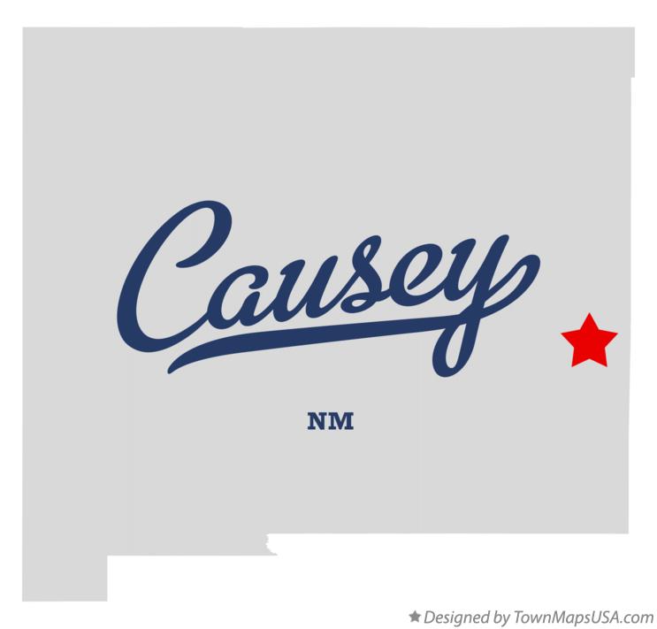 Map of Causey New Mexico NM