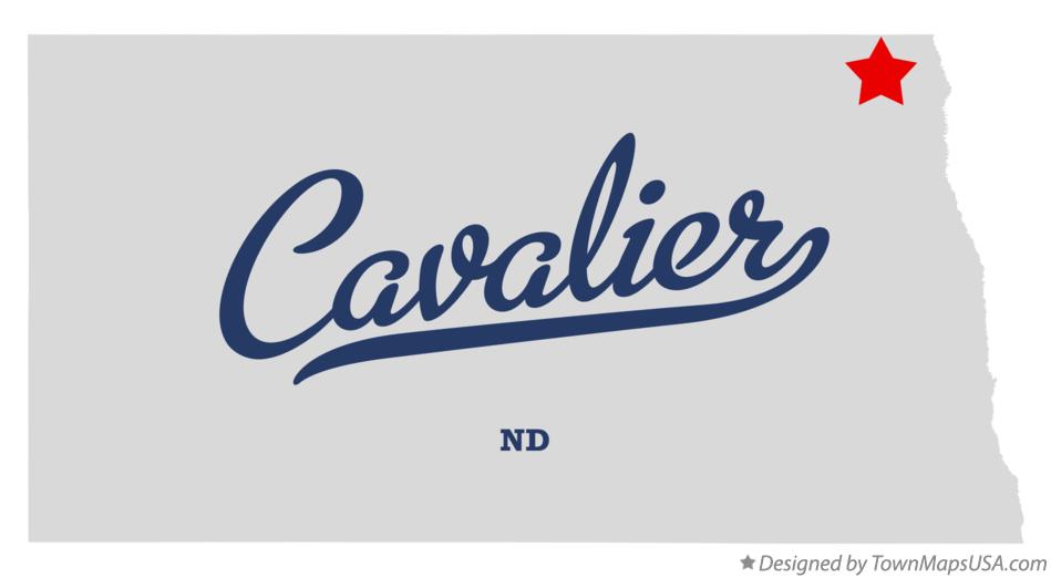 Map of Cavalier North Dakota ND