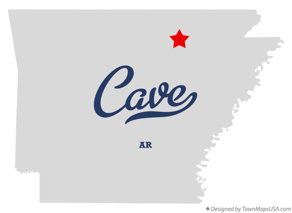 Map of Cave Arkansas AR