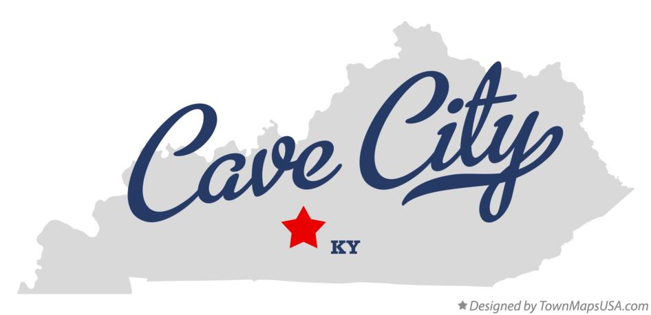 Map of Cave City Kentucky KY