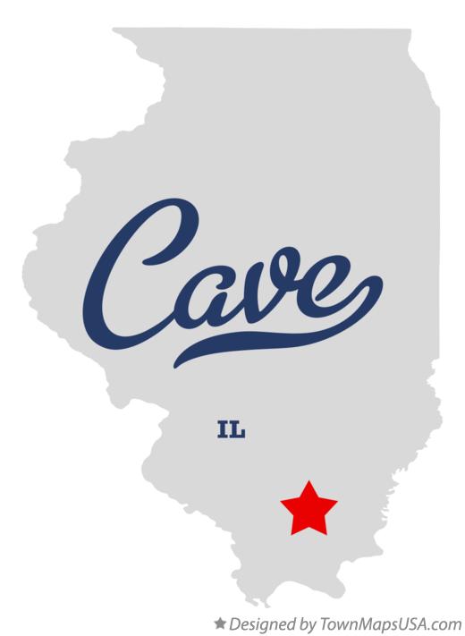 Map of Cave Illinois IL