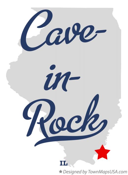 Map of Cave-in-Rock Illinois IL