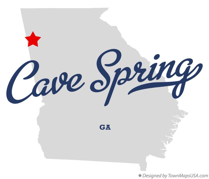 Map of Cave Spring Georgia GA