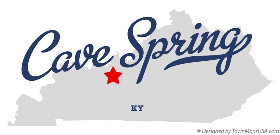 Map of Cave Spring Kentucky KY