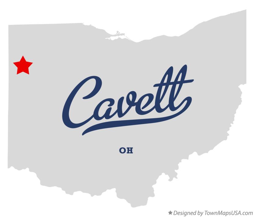 Map of Cavett Ohio OH