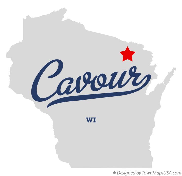 Map of Cavour Wisconsin WI