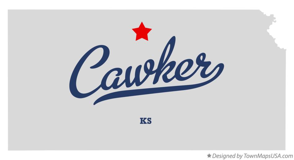 Map of Cawker Kansas KS