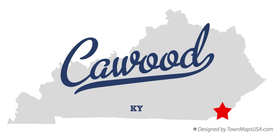 Map of Cawood Kentucky KY