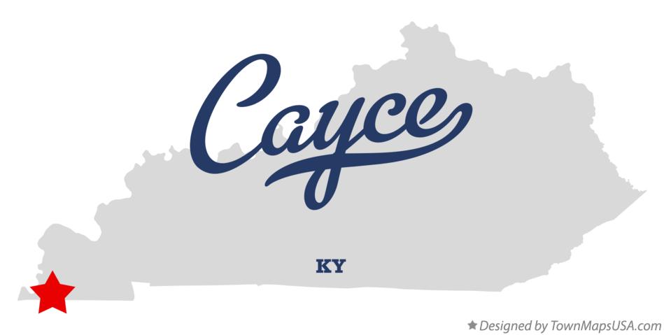 Map of Cayce Kentucky KY