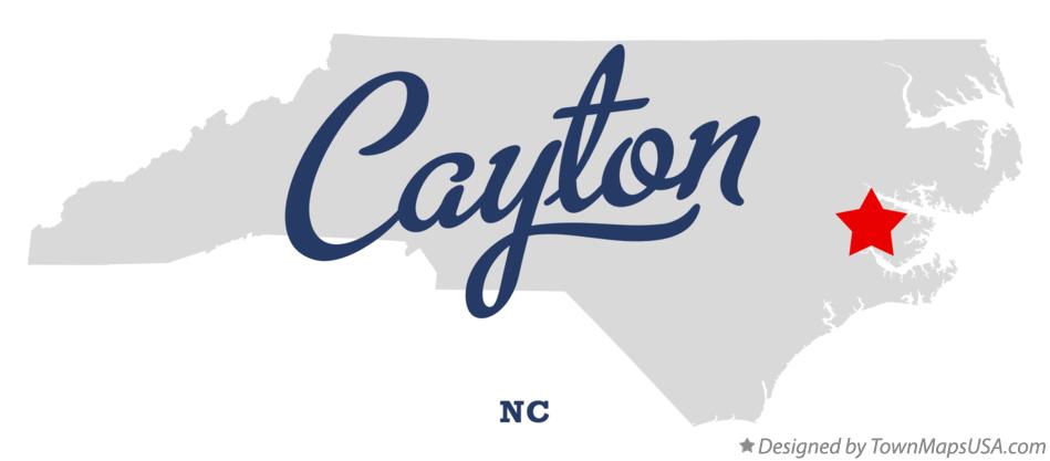 Map of Cayton North Carolina NC
