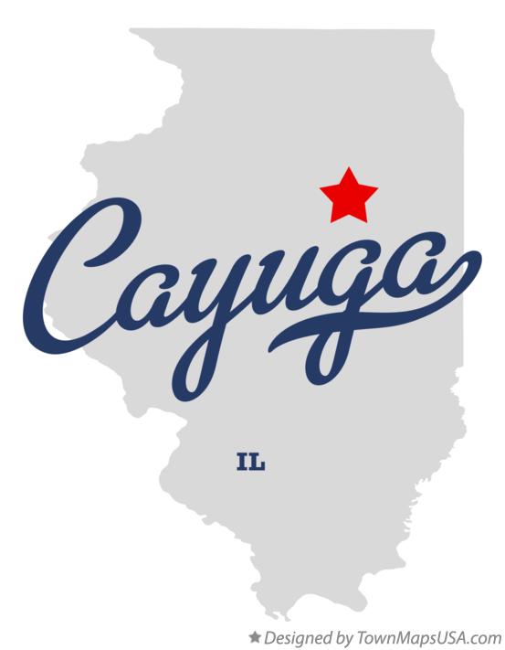 Map of Cayuga Illinois IL