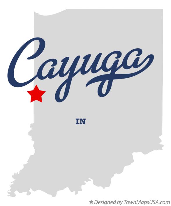 Map of Cayuga Indiana IN