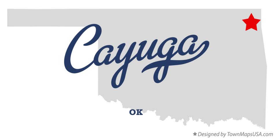 Map of Cayuga Oklahoma OK