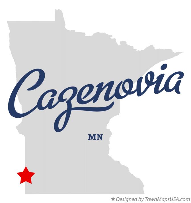 Map of Cazenovia Minnesota MN