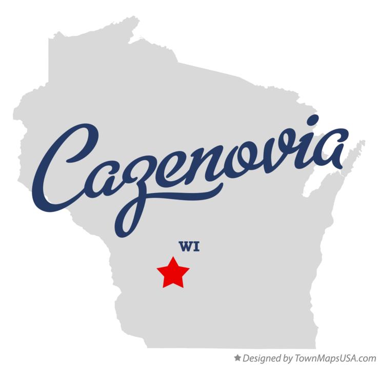 Map of Cazenovia Wisconsin WI