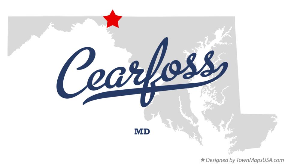 Map of Cearfoss Maryland MD
