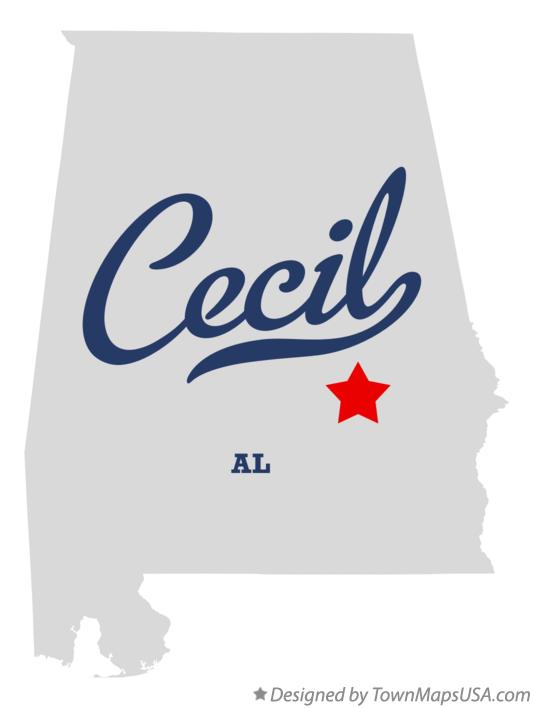 Map of Cecil Alabama AL