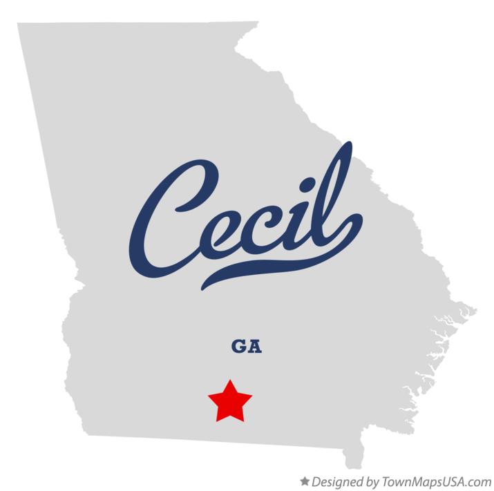 Map of Cecil Georgia GA