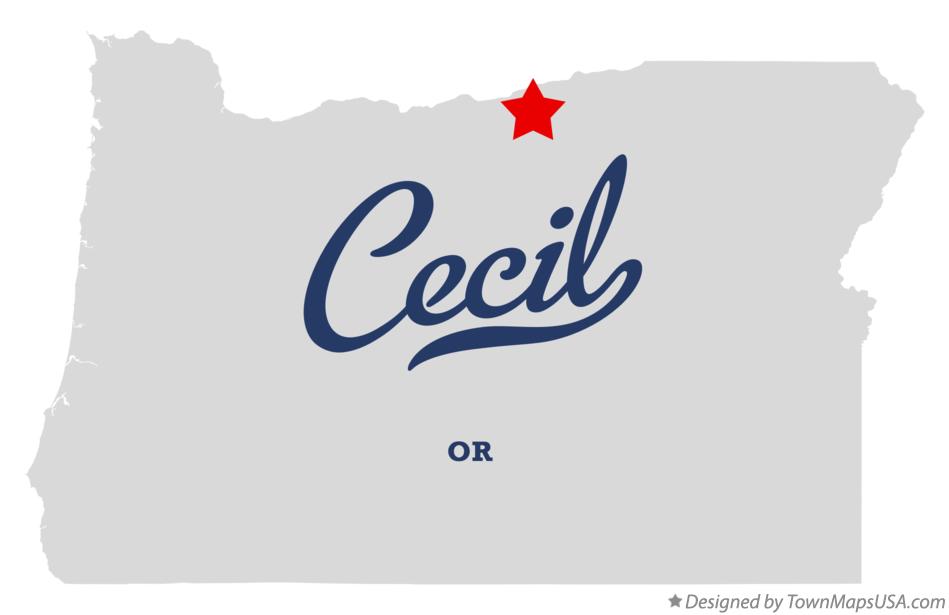 Map of Cecil Oregon OR