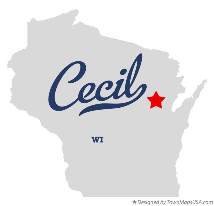 Map of Cecil Wisconsin WI