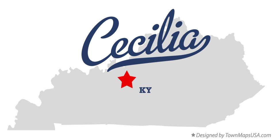 Map of Cecilia Kentucky KY