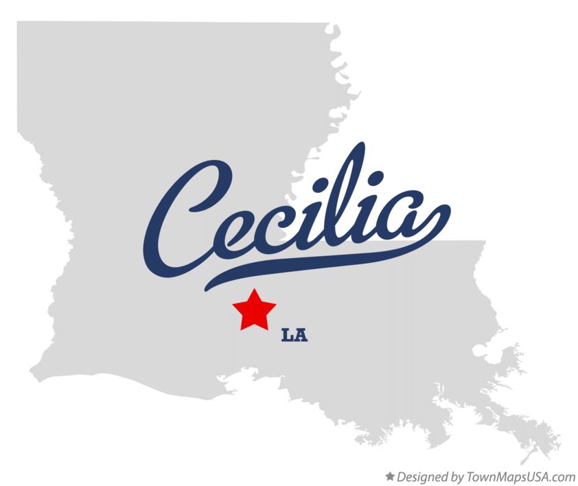 Map of Cecilia Louisiana LA