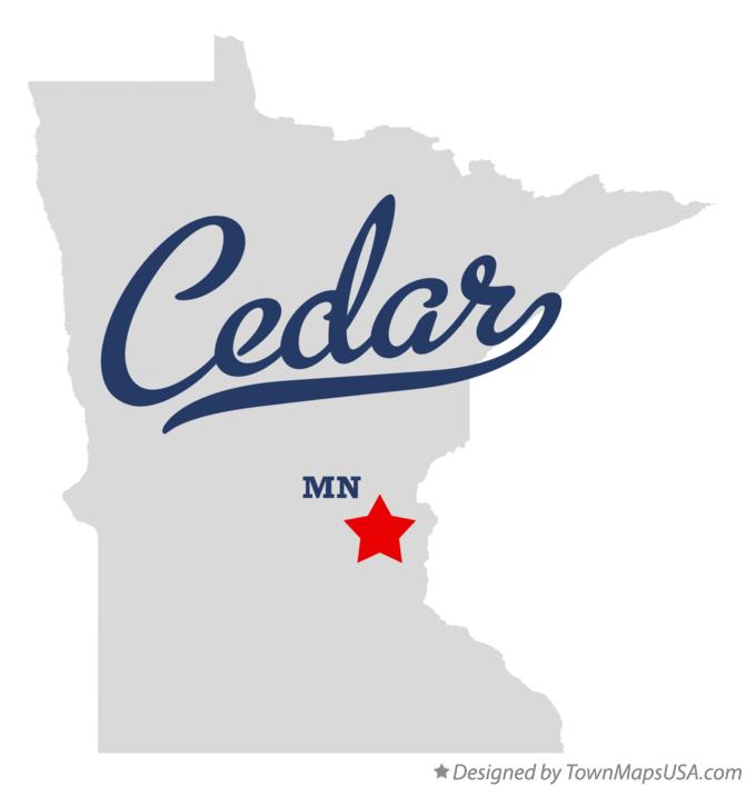 Map of Cedar Minnesota MN