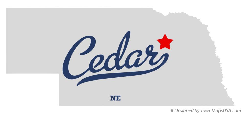 Map of Cedar Nebraska NE