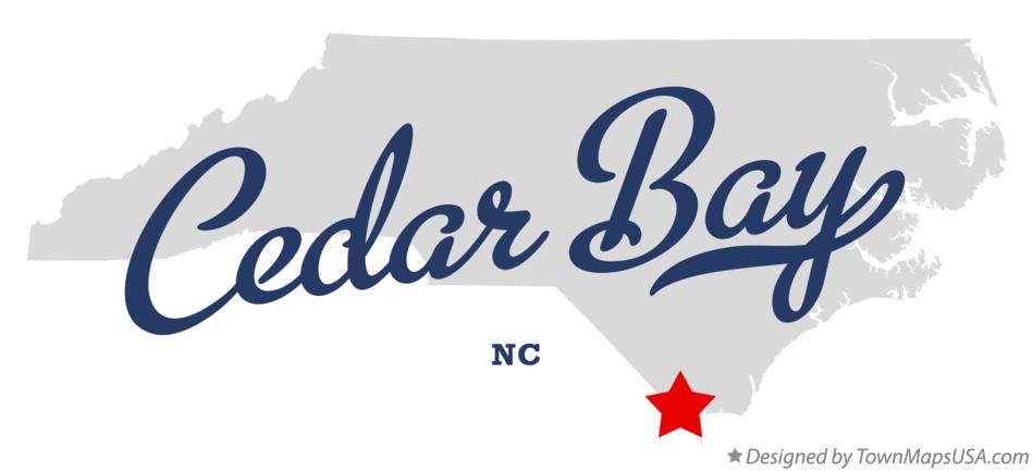 Map of Cedar Bay North Carolina NC