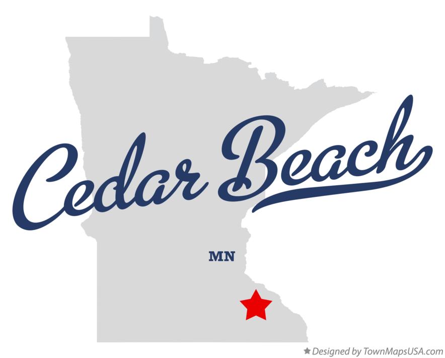 Map of Cedar Beach Minnesota MN