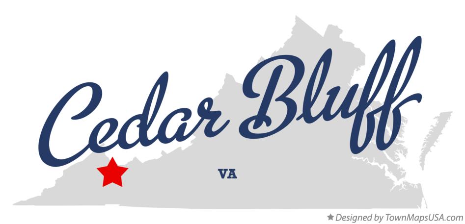 Map of Cedar Bluff Virginia VA
