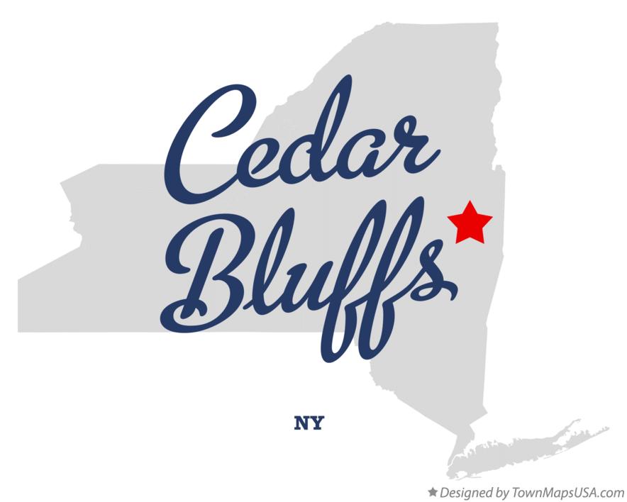 Map of Cedar Bluffs New York NY