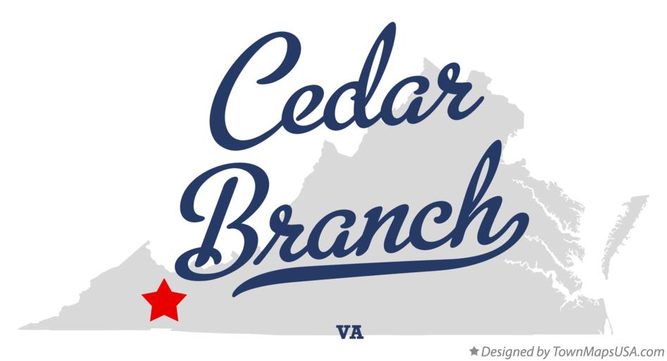 Map of Cedar Branch Virginia VA