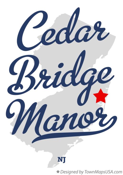 Map of Cedar Bridge Manor New Jersey NJ