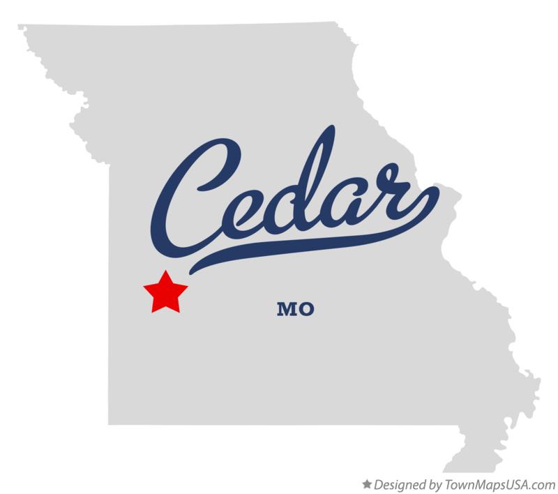 Map of Cedar Missouri MO