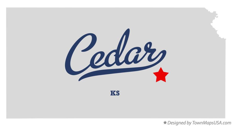 Map of Cedar Kansas KS