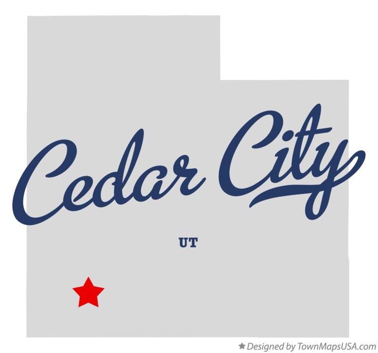 Map of Cedar City Utah UT