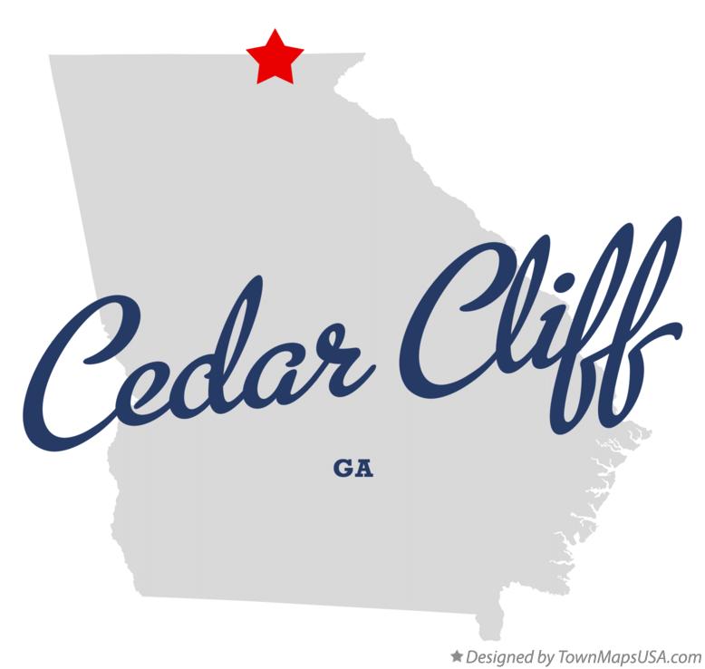 Map of Cedar Cliff Georgia GA