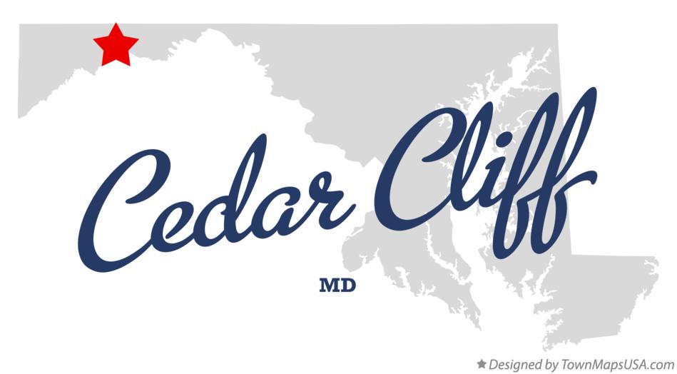Map of Cedar Cliff Maryland MD