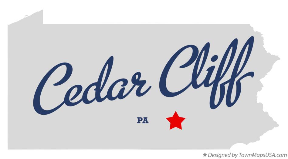 Map of Cedar Cliff Pennsylvania PA