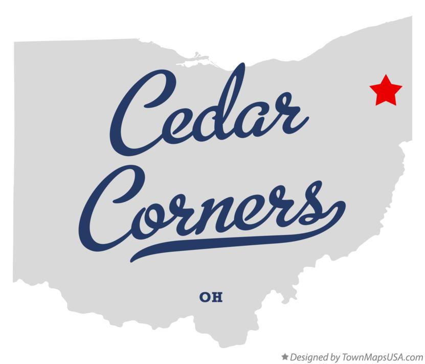 Map of Cedar Corners Ohio OH