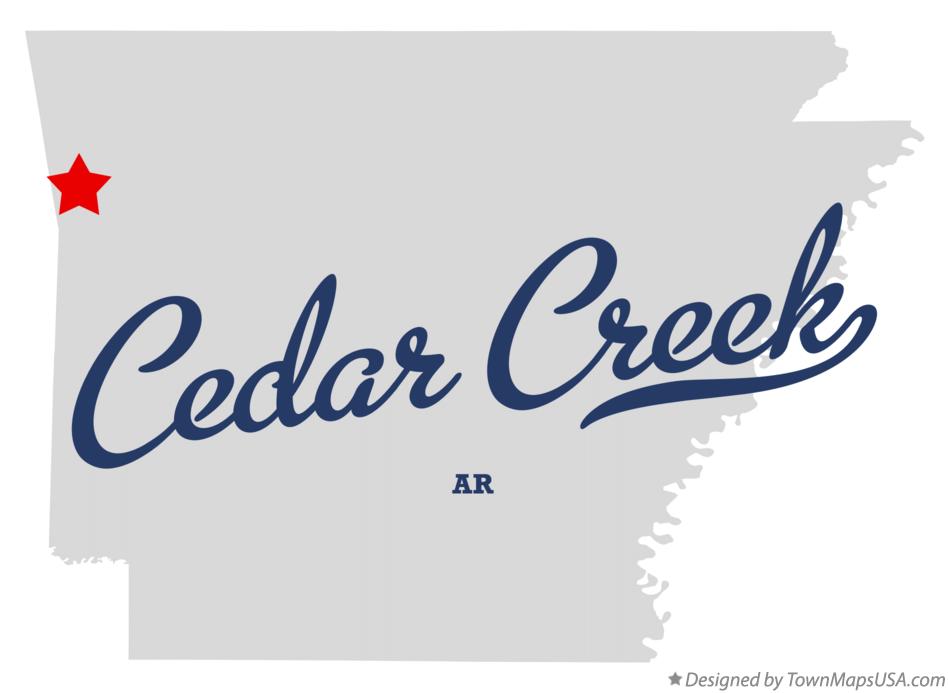 Map of Cedar Creek Arkansas AR