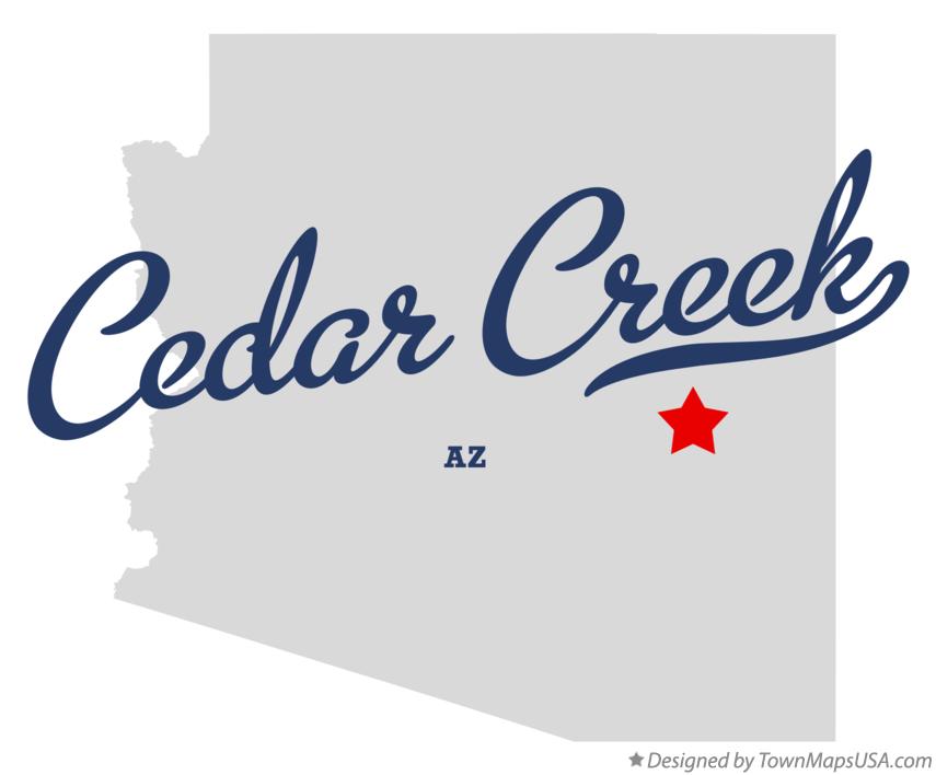 Map of Cedar Creek Arizona AZ