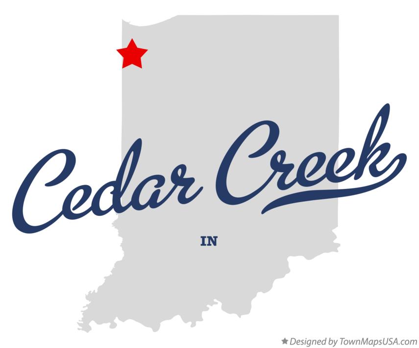 Map of Cedar Creek Indiana IN
