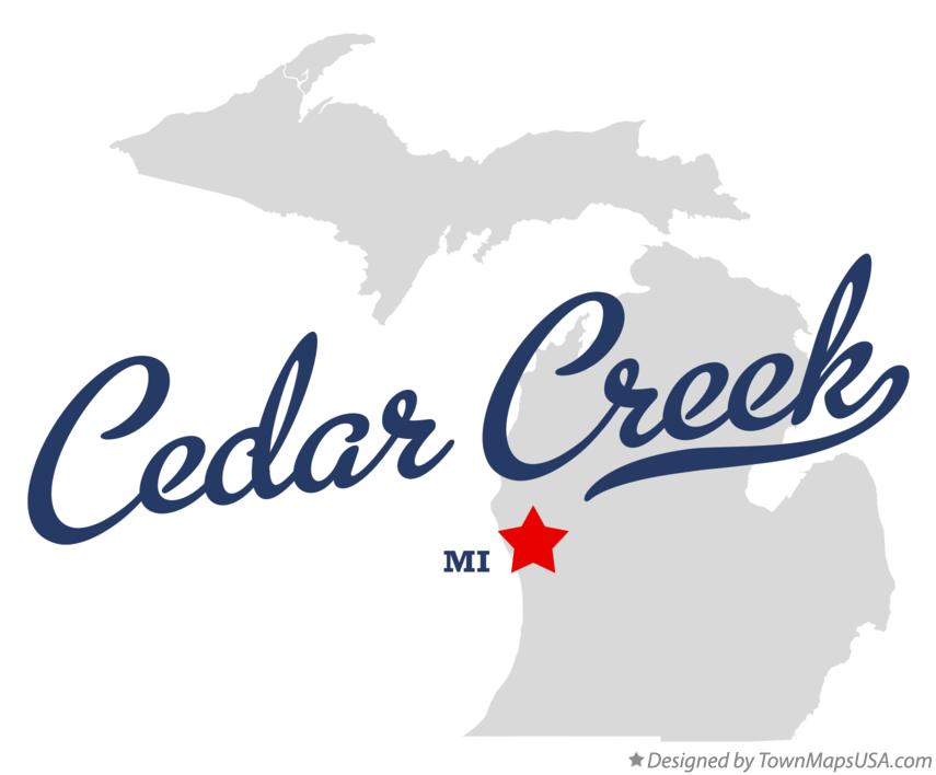 Map of Cedar Creek Michigan MI