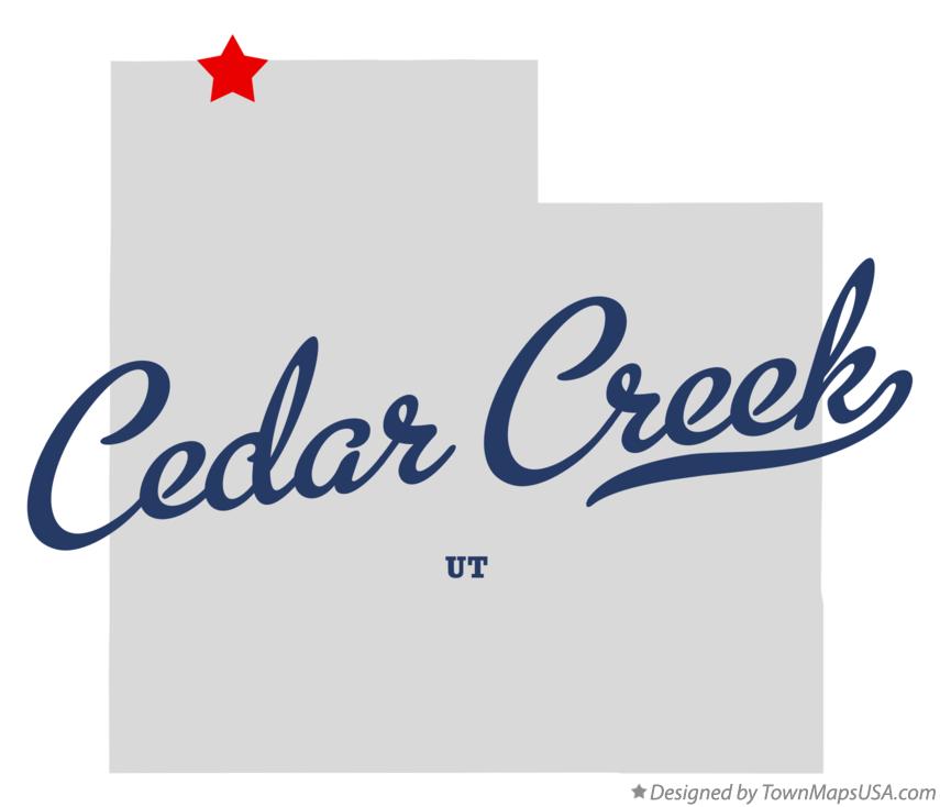 Map of Cedar Creek Utah UT