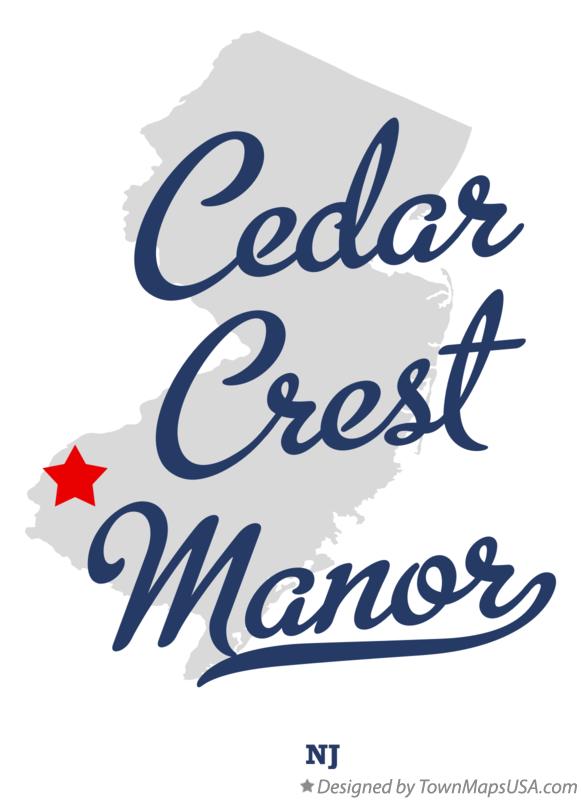 Map of Cedar Crest Manor New Jersey NJ