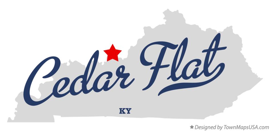 Map of Cedar Flat Kentucky KY